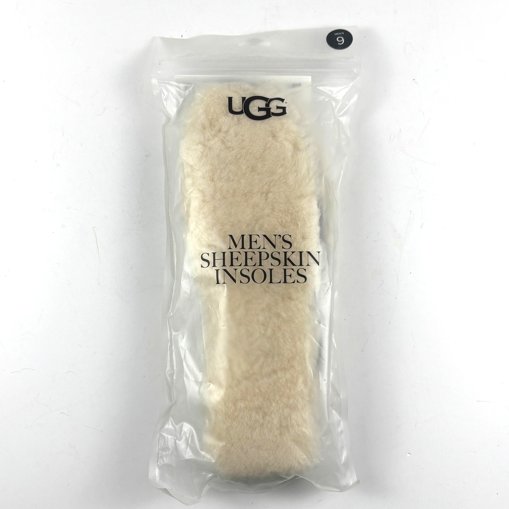 New UGG Sheepskin Insoles Mens Size 9 Natural Replacement Shearling  Luxury